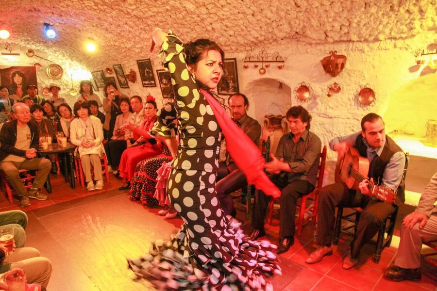 Granada: Sacromonte Caves Flamenco Show with Dinner - Watching singers, dancers, and guitarists at close range