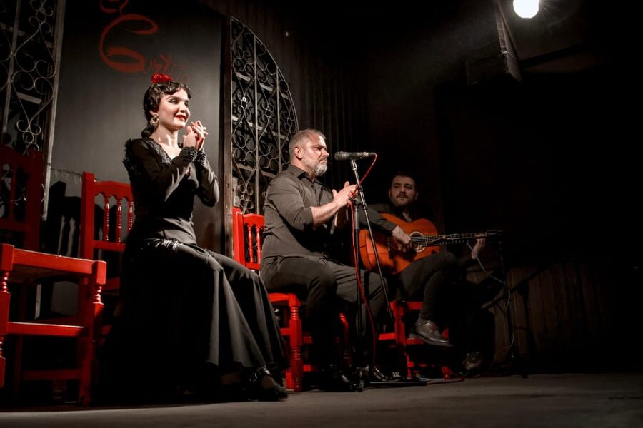 Madrid: Local Flamenco Show at El Cortijo - The small bar setting and seating